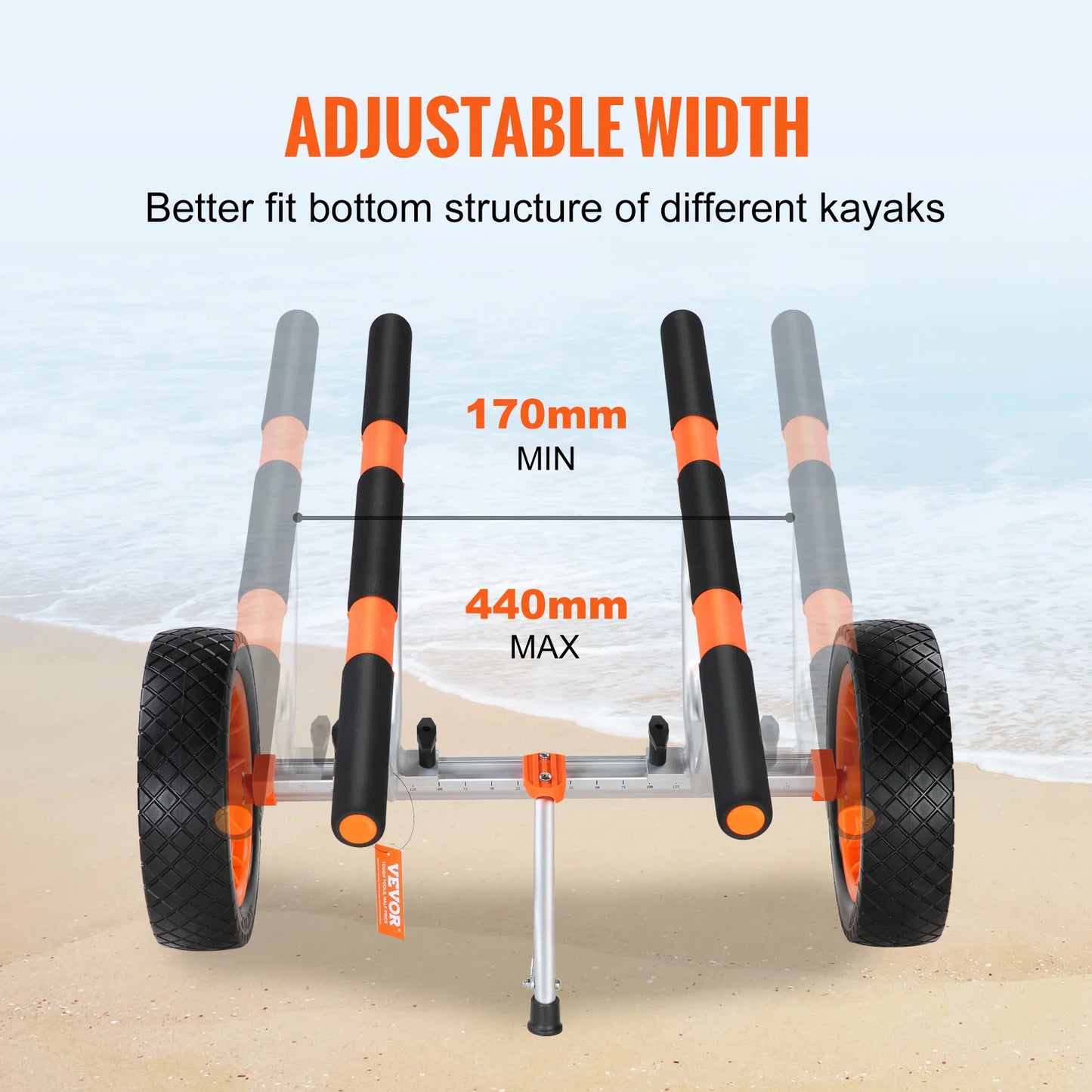 VEVOR Kayak Cart 450lbs Detachable Canoe Trolley Cart