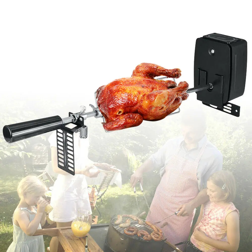 Heavy Duty BBQ Spit Rod Rotisserie Kit