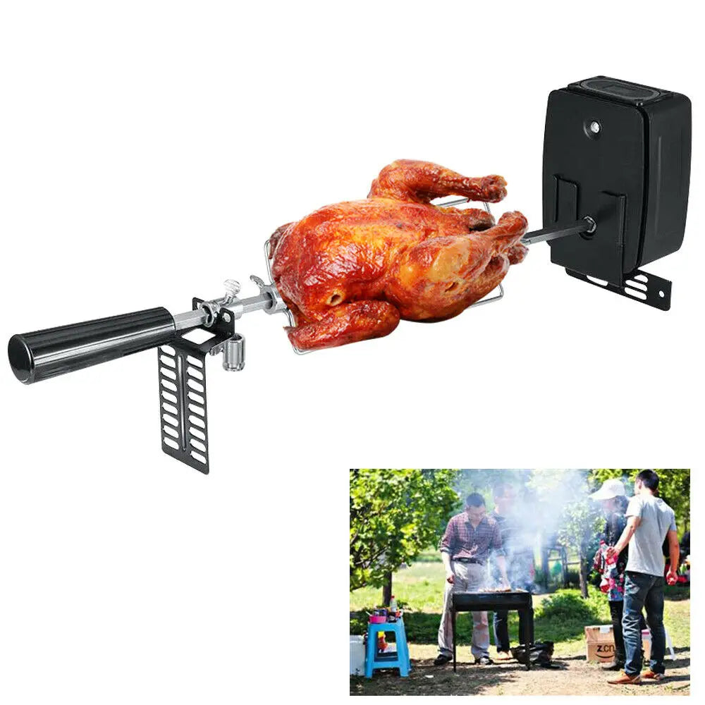 Heavy Duty BBQ Spit Rod Rotisserie Kit