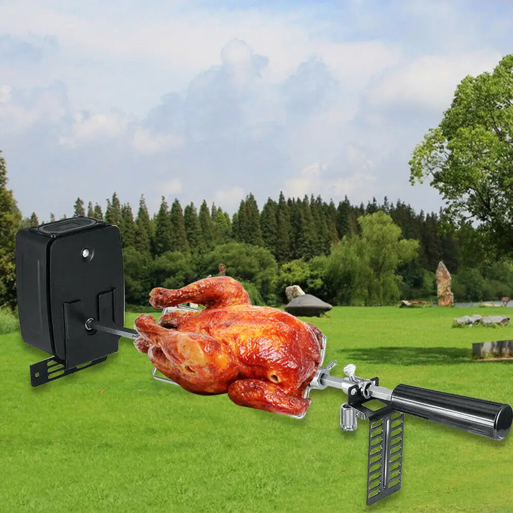 Heavy Duty BBQ Spit Rod Rotisserie Kit