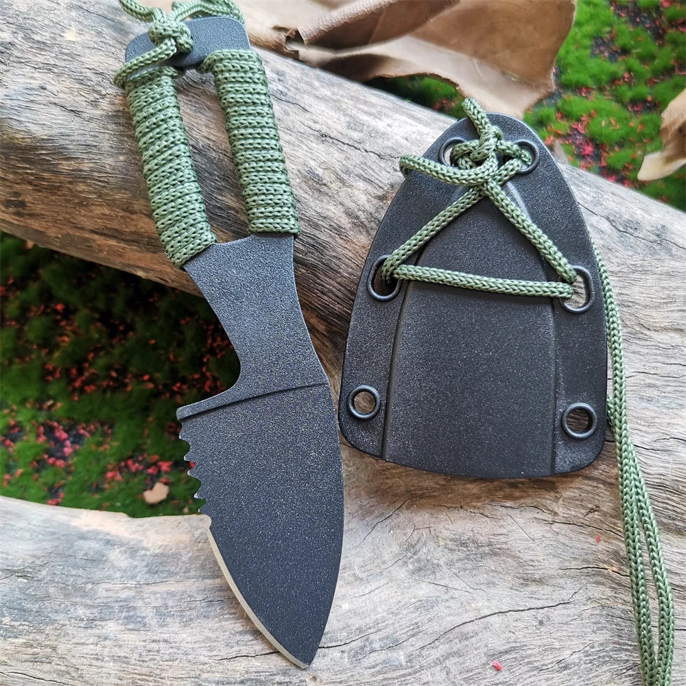 Pocket Knife Fixed Blade Outdoor Survival Cutter with Sheath