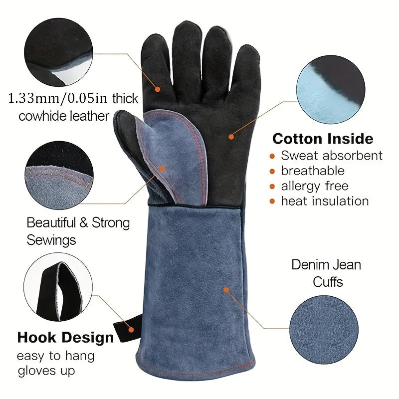 FlameMaster Heat Shield Grill Gloves - 16 Extra Long