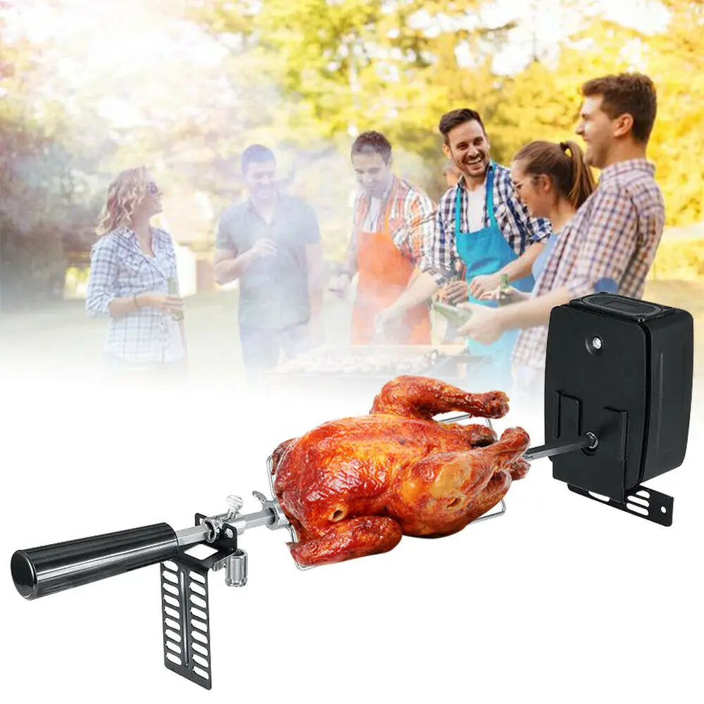 Heavy Duty BBQ Spit Rod Rotisserie Kit
