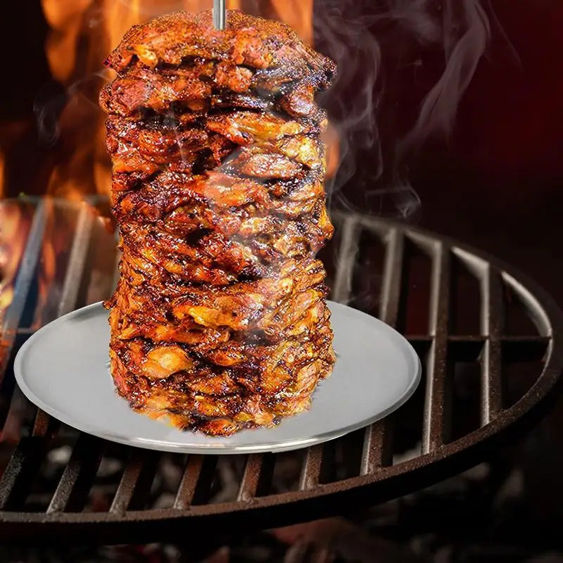 Vertical Tacos Al Pastor Skewer Stainless Steel Brazilian Barbecue Skewer