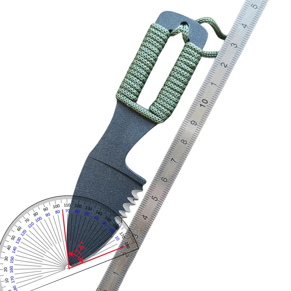 Pocket Knife Fixed Blade Outdoor Survival Cutter with Sheath