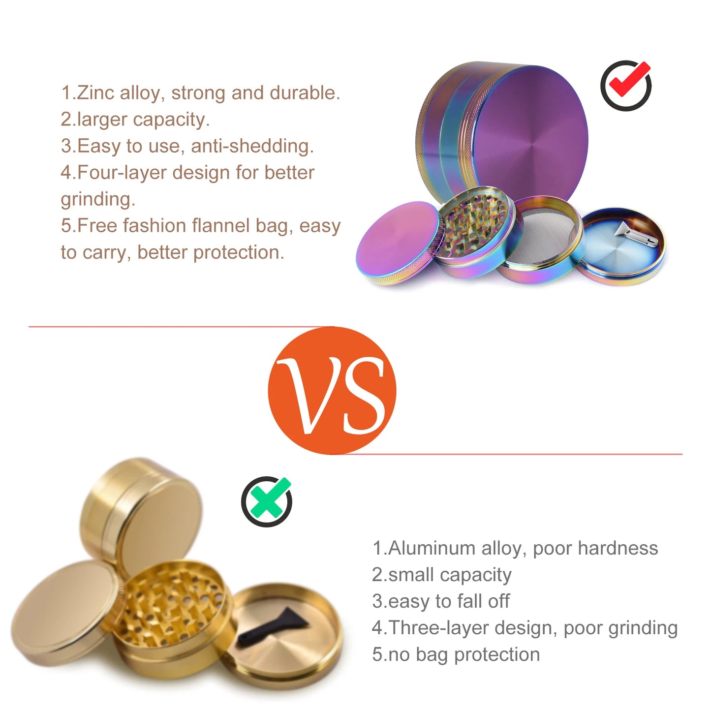 4 Layer Kitchen Spice Herb Grinder