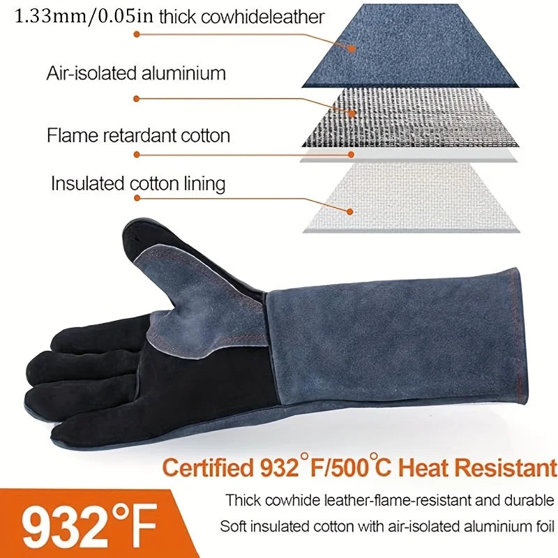 FlameMaster Heat Shield Grill Gloves - 16 Extra Long