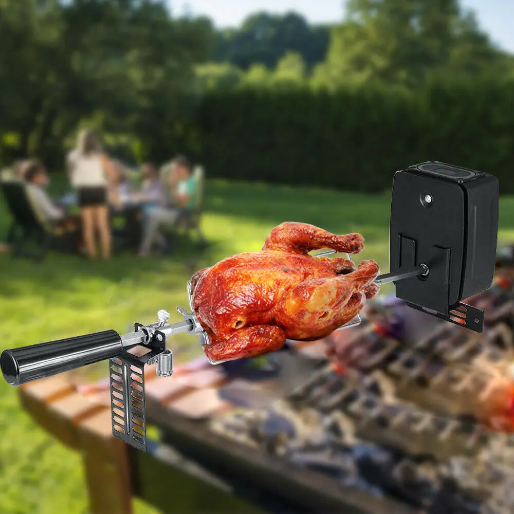 Heavy Duty BBQ Spit Rod Rotisserie Kit