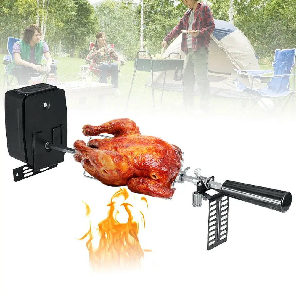 Heavy Duty BBQ Spit Rod Rotisserie Kit