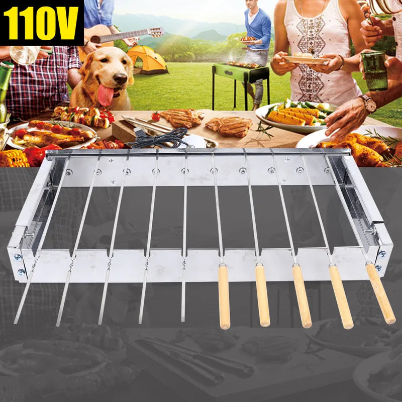 Camping Barbecue Stainless Steel Grill Rack Skewers