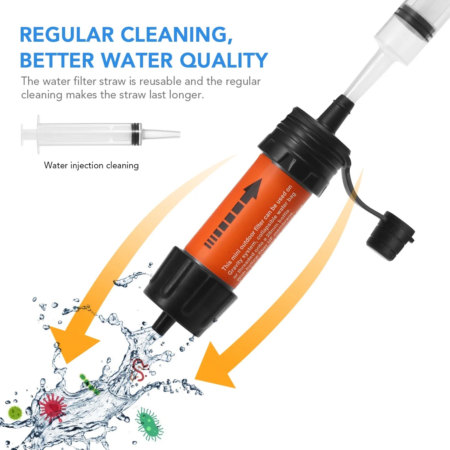 Outdoor Survival Water Filter Straw