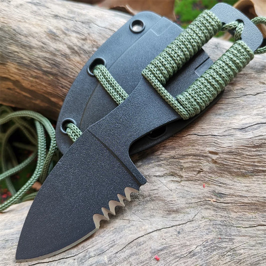 Pocket Knife Fixed Blade Outdoor Survival Cutter with Sheath