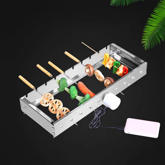 Camping Barbecue Stainless Steel Grill Rack Skewers