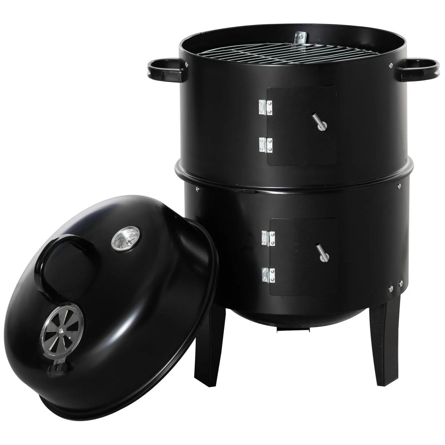 US 3-In-1 Outdoor BBQ Charcoal Smoker & Grill