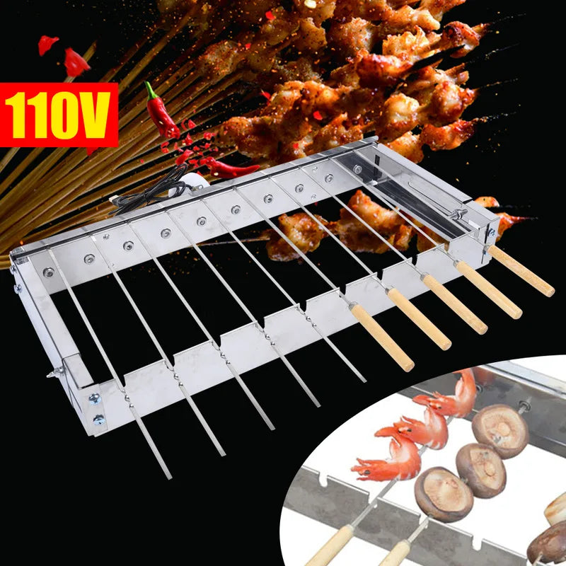 Camping Barbecue Stainless Steel Grill Rack Skewers