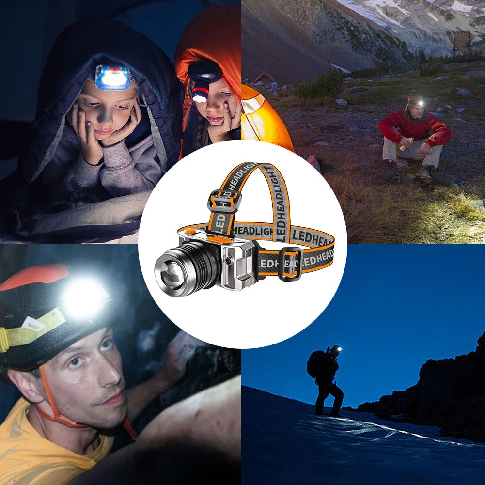 LED Outdoor Head Flashlight Motion Sensor