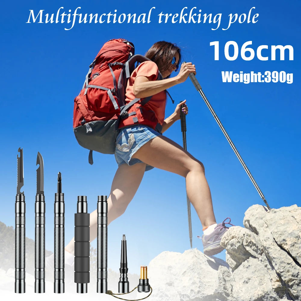 Multifunction Trekking Poles Mountaineering Collapsible