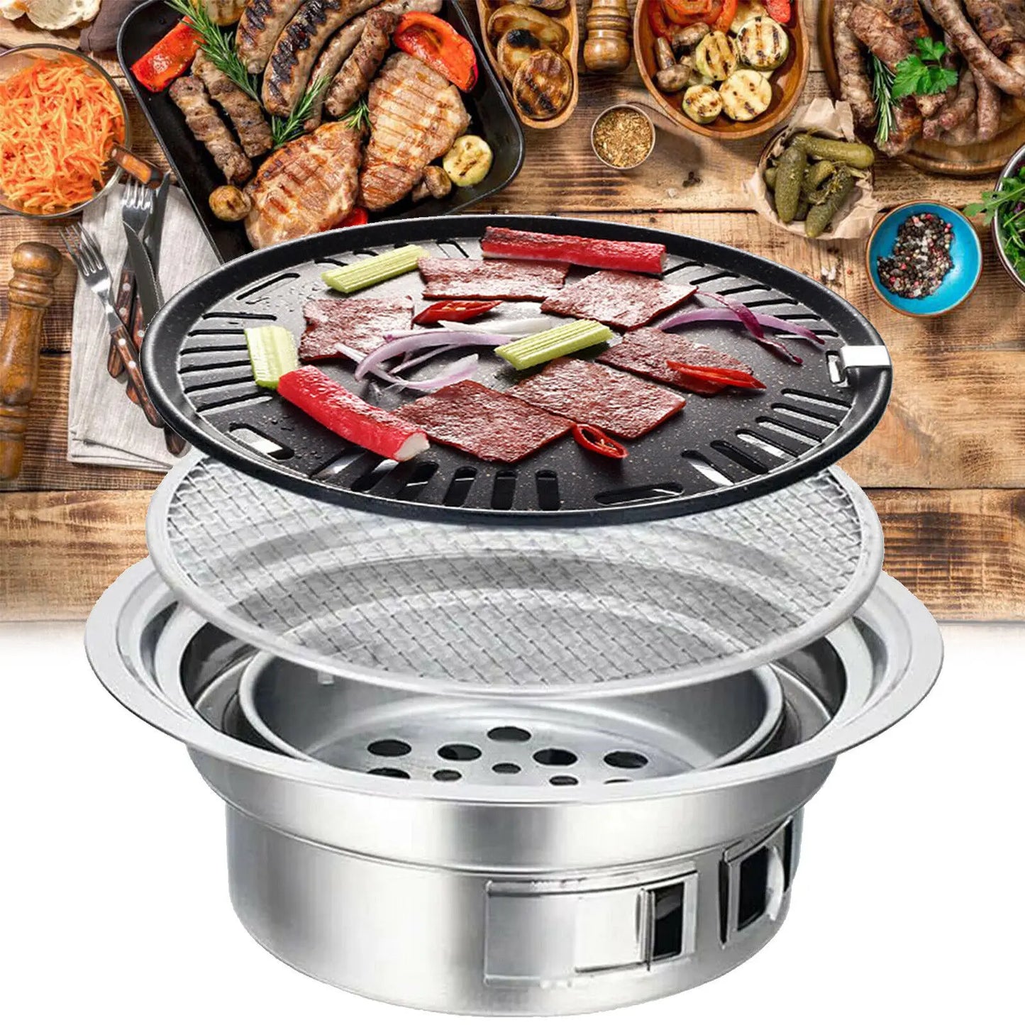 Japanese Korean Stainless Steel Hibachi